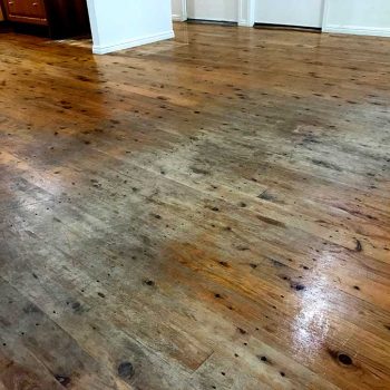before - dining wooden floor restoration