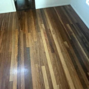 before - bedroom wooden floor restoration